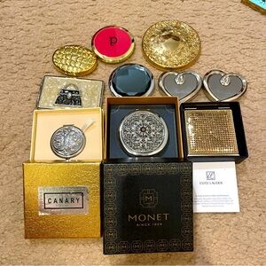 Vintage Estee Lauder Money Canary Makeup Mirror Set Collectable